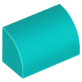 Lego NEW - Slope Curved 1 x 2~ [Dark Turquoise]