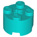 Lego NEW - Brick Round 2 x 2 with Axle Hole~ [Dark Turquoise]