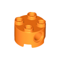 Lego NEW - Brick Round 2 x 2 with Pin Holes~ [Orange]