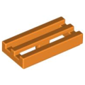Lego NEW - Tile Modified 1 x 2 Grille with Bottom Groove / Lip~ [Orange]