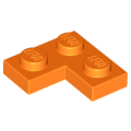 Lego Used - Plate 2 x 2 Corner~ [Orange]