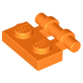 Lego Used - Plate Modified 1 x 2 with Bar Handle on Side - Free Ends~ [Orange]