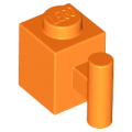 Lego NEW - Brick Modified 1 x 1 with Bar Handle~ [Orange]