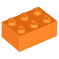 Lego Used - Brick 2 x 3~ [Orange]