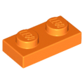 Lego Used - Plate 1 x 2~ [Orange]