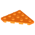 Lego NEW - Wedge Plate 4 x 4 Cut Corner~ [Orange]