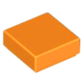 Lego NEW - Tile 1 x 1 with Groove~ [Orange]