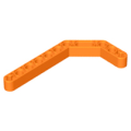 Lego Used - Technic Liftarm Modified Bent Thick 1 x 11.5 Double~ [Orange]