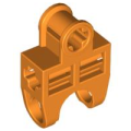 Lego Used - Technic Axle Connector 2 x 3 with Ball Joint Socket - Open Sides Angled Forks~ [Orange]