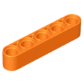 Lego Used - Technic Liftarm Thick 1 x 5~ [Orange]