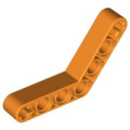 Lego Used - Technic Liftarm Modified Bent Thick 1 x 7 (4 - 4)~ [Orange]
