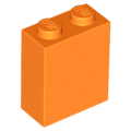 Lego Used - Brick 1 x 2 x 2 with Inside Stud Holder~ [Orange]