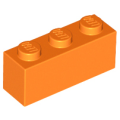 Lego NEW - Brick 1 x 3~ [Orange]