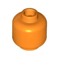 Lego NEW - Minifigure Head (Plain) - Hollow Stud~ [Orange]