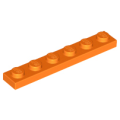 Lego NEW - Plate 1 x 6~ [Orange]