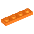 Lego Used - Plate 1 x 4~ [Orange]