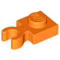 Lego NEW - Plate Modified 1 x 1 with Open O Clip Thick (Vertical Grip)~ [Orange]