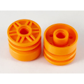 Lego NEW - Wheel 18mm D. x 14mm with Pin Hole Fake Bolts and Shallow Spokes~ [Orange]