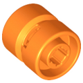 Lego Used - Wheel 11mm D. x 12mm Hole Notched for Wheels Holder Pin~ [Orange]
