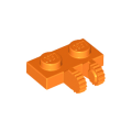 Lego NEW - Hinge Plate 1 x 2 Locking with 2 Fingers on Side and 9 Teeth~ [Orange]