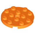 Lego NEW - Plate Round 4 x 4 with Hole~ [Orange]