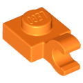 Lego NEW - Plate Modified 1 x 1 with Open O Clip (Horizontal Grip)~ [Orange]