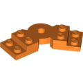Lego NEW - Plate Modified 2 x 6 x 2/3 Bent~ [Orange]