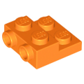 Lego NEW - Plate Modified 2 x 2 x 2/3 with 2 Studs on Side~ [Orange]