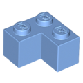 Lego Used - Brick 2 x 2 Corner~ [Medium Blue]