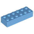 Lego Used - Brick 2 x 6~ [Medium Blue]
