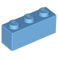 Lego Used - Brick 1 x 3~ [Medium Blue]