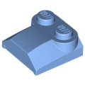 Lego Used - Slope Curved 2 x 2 x 2/3 with 2 Studs and Curved Sides Lip End~ [Medium Blue]