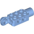 Lego Used - Technic Brick Modified 2 x 3 with Pin Holes Rotation Joint Ball Half Ver~ [Medium Blue]