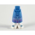 Lego NEW - Mini Doll Hips and Skirt Long Medium Lavender Mountains White Boots with~ [Medium Blue]