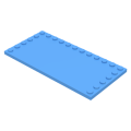 Lego NEW - Tile Modified 6 x 12 with Studs on Edges~ [Medium Blue]