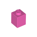 Lego Used - Brick 1 x 1~ [Dark Pink]