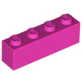 Lego Used - Brick 1 x 4~ [Dark Pink]