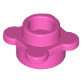 Lego Used - Plate Round 1 x 1 with Flower Edge (4 Knobs / Petals)~ [Dark Pink]