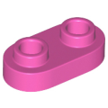 Lego NEW - Plate Round 1 x 2 with Open Studs~ [Dark Pink]