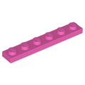 Lego NEW - Plate 1 x 6~ [Dark Pink]