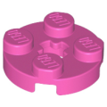 Lego NEW - Plate Round 2 x 2 with Axle Hole~ [Dark Pink]