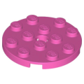 Lego NEW - Plate Round 4 x 4 with Hole~ [Dark Pink]