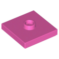 Lego NEW - Plate Modified 2 x 2 with Groove and 1 Stud in Center (Jumper)~ [Dark Pink]