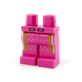 Lego NEW - Hips and Legs with Silver Diamond Stitching and Lime Zigzag Stripes Pattern~ [Dark Pink]