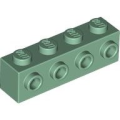 Lego NEW - Brick Modified 1 x 4 with Studs on Side~ [Sand Green]
