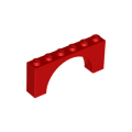 Lego NEW - Arch 1 x 6 x 2 - Medium Thick Top without Reinforced Underside~ [Red]