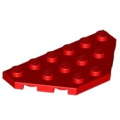 Lego Used - Wedge Plate 3 x 6 Cut Corners~ [Red]