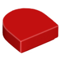 Lego NEW - Tile Round 1 x 1 Half Circle Extended~ [Red]