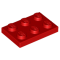 Lego Used - Plate 2 x 3~ [Red]