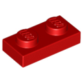 Lego NEW - Plate 1 x 2~ [Red]